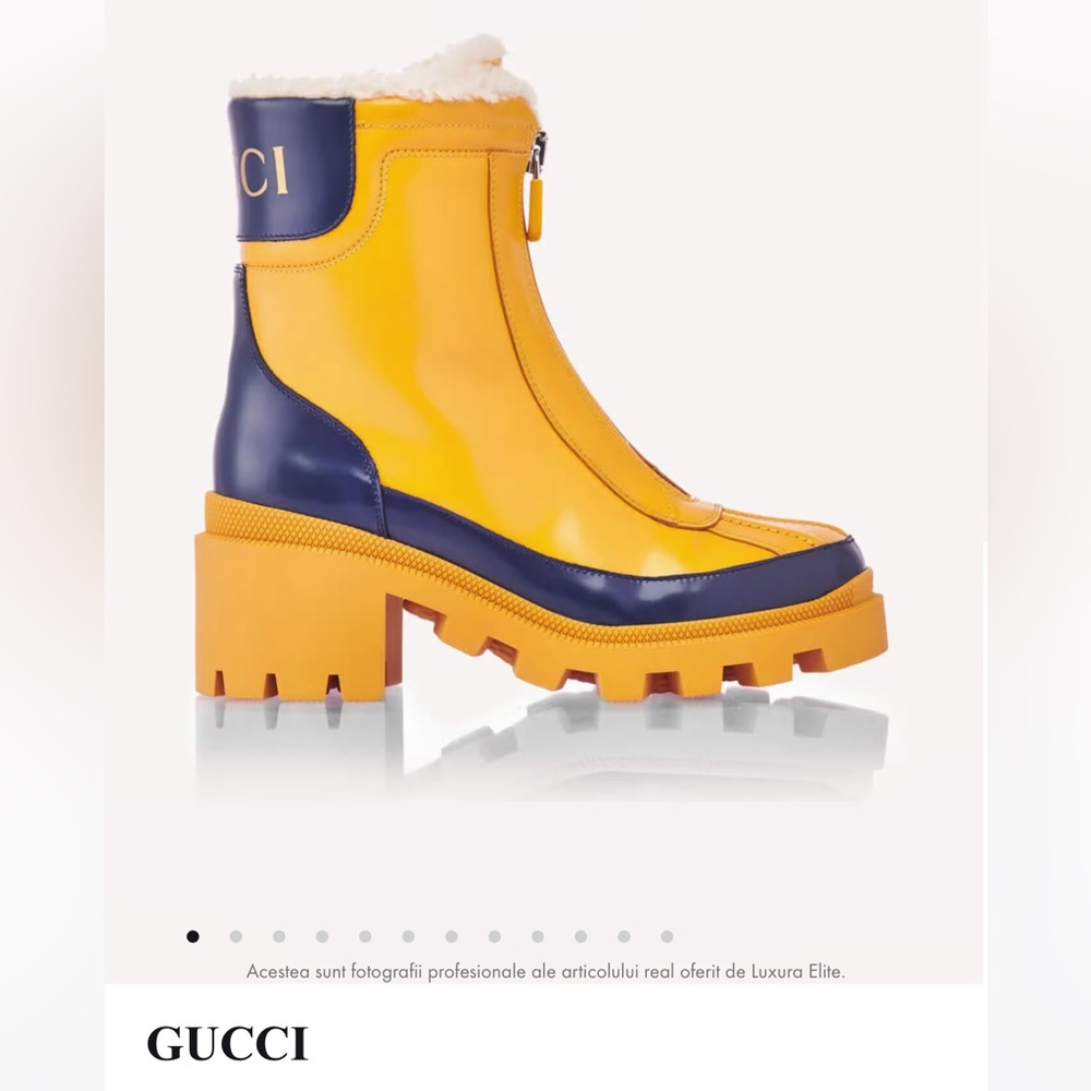 Gucci Yellow and Blue Women's Boots